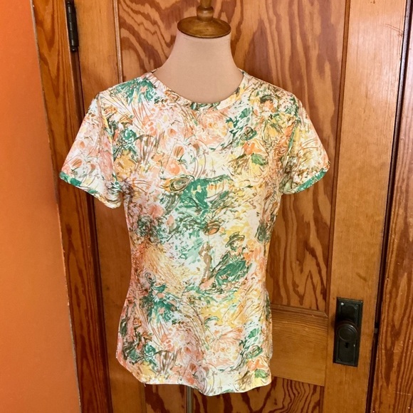 Vintage 70s op art polyester top - Picture 4 of 9